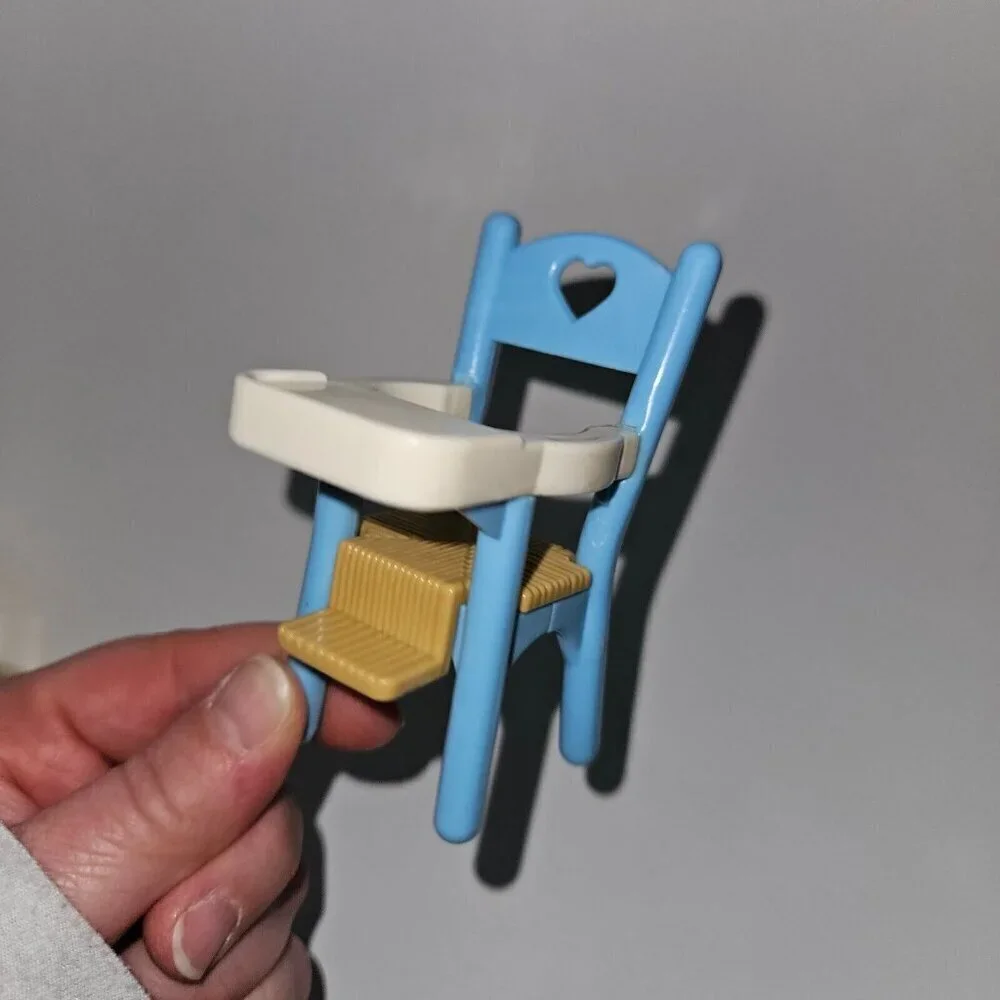 Fisher Price Loving Family Baby Furniture Lot Cradle Highchair Changing Table